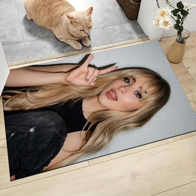 Confident Expressive Young Woman Carpet Rug Soft Washable Antislip Home Living Room Sofa Mats Personalized Christmas Rug