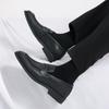 Fashion Men's Casual Leather Shoes Minimalist Luxury Style Office and Business Groom's Wedding Party Dress Black Brown Retro Slip On