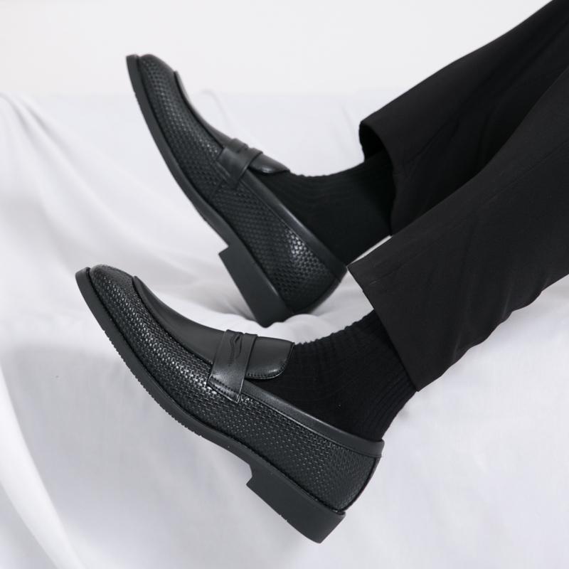 Fashion Men's Casual Leather Shoes Minimalist Luxury Style Office and Business Groom's Wedding Party Dress Black Brown Retro Slip On