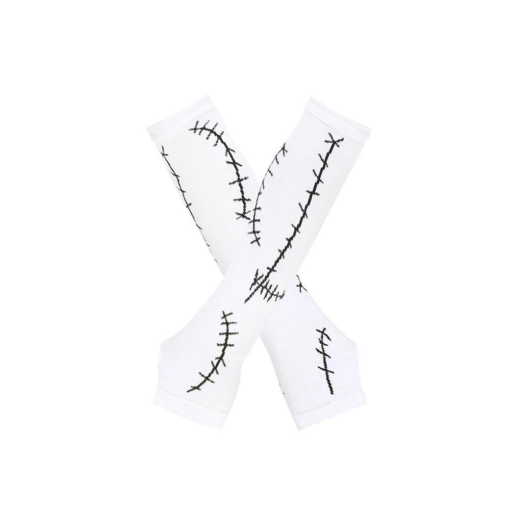 Cotton Knee High Socks Halloween Fingerless Gloves New Halloween Stocking Socks