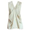 Temperament Spice Girl Texture V-neck Sleeveless Vest Top Women's Summer Fashionable Old Money Style Loose and Thin Chic Shirt