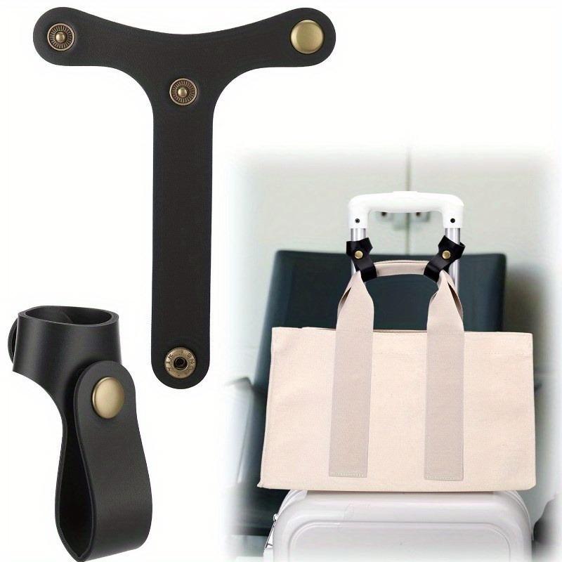2Pcs T-Shape Luggage Hanging Belt Leather Buckle Anti-Loose Suitcase Strap Travel Bag Accessories