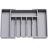 1Pcs Expandable Utensil Tray Silverware Spoon Organizer Drawer Cover Adjustable Cutlery Tray Drawer Organizer