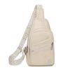 Vintage Women's Large Capacity Chest Bag PU Crossbody Bag