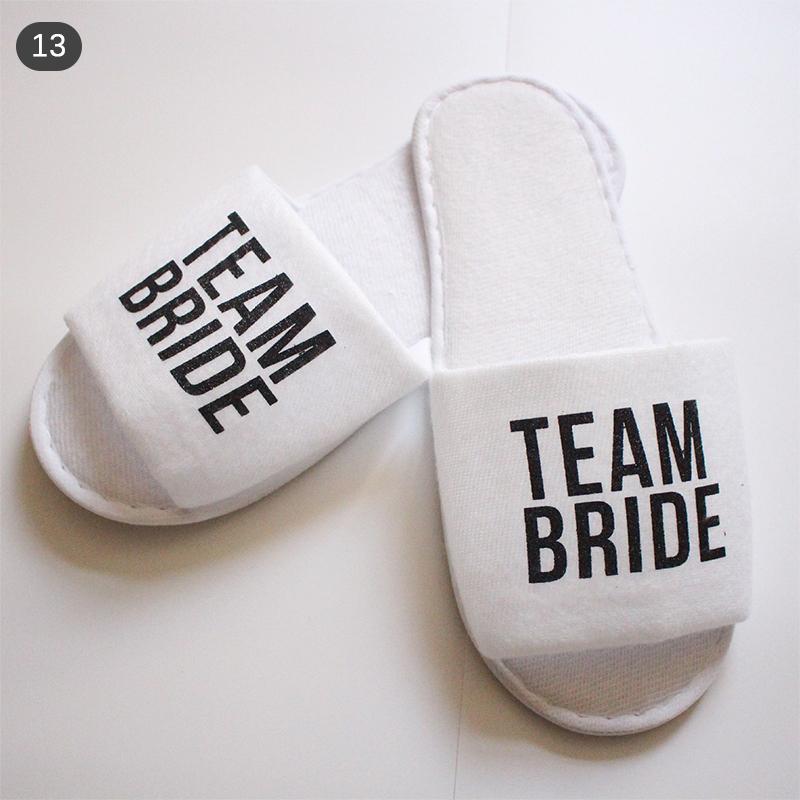 1Pair Bride Slippers Shower Gift Bridesmaid Disposable Slippers Wedding Party