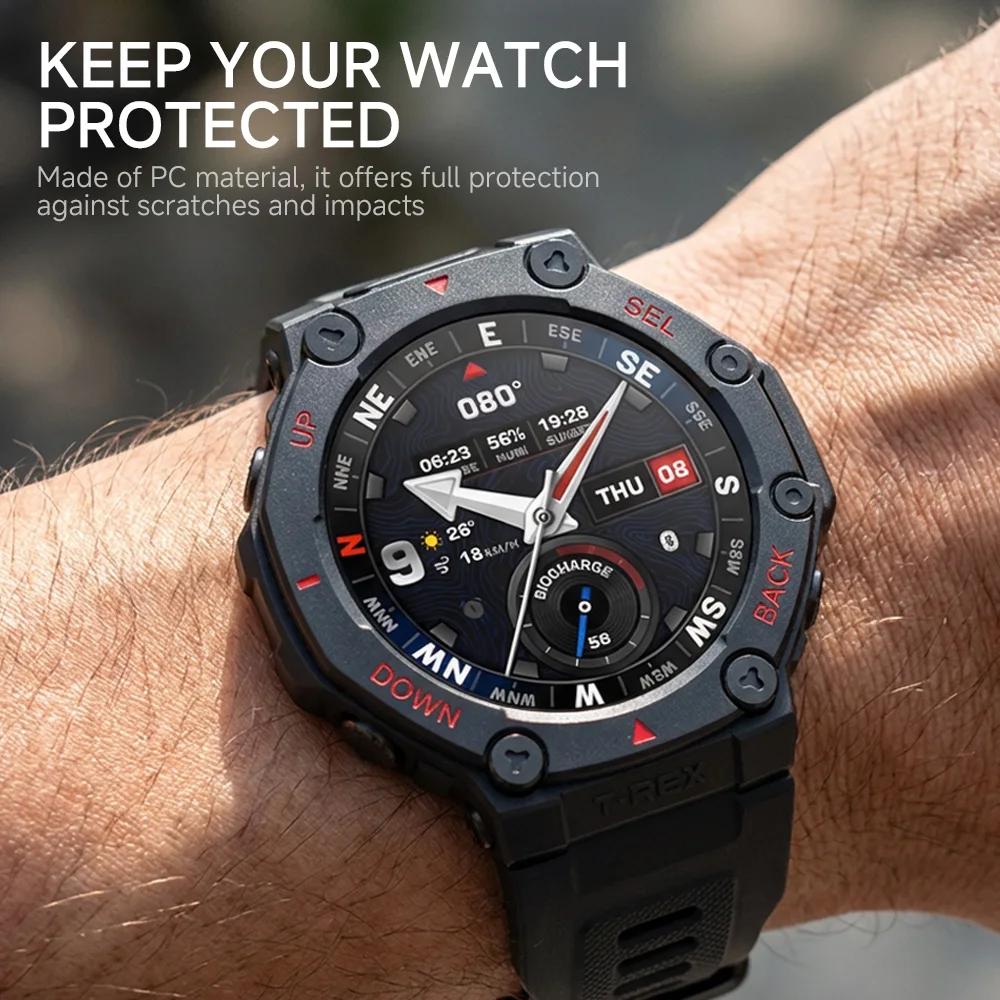 PC Ochronne Etui do Huami Amazfit T-rex 3Pro 48mm Puste Odporne na Zużycie Osłona Ochronna Ramka Akcesoria do Smartwatcha