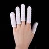 100 Pcs Thimbles Nail Art Latex Rubber Gloves Protective Protector Cover Fingertip White Small Tools