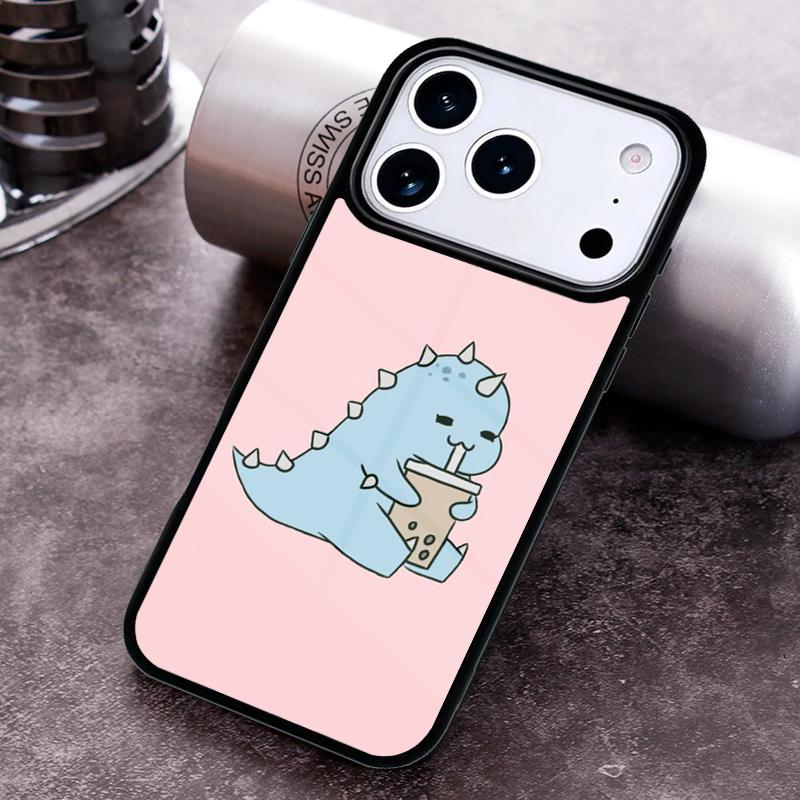 Dinosaur Couple Cat Pinch Face Phone Case For iPhone 17 16 15 14 13 12 11 Pro Max Plus 17Air Soft Silicone Cover