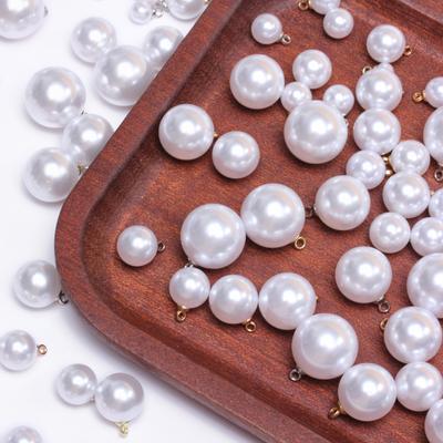 Forniture per feste in casa Perline sciolte Moda Fai da te Creazione di gioielli Accessori per orecchini Perla bianca 5/10 pezzi Perla d'imitazione 4-16 mm Collana di perle Ciondolo