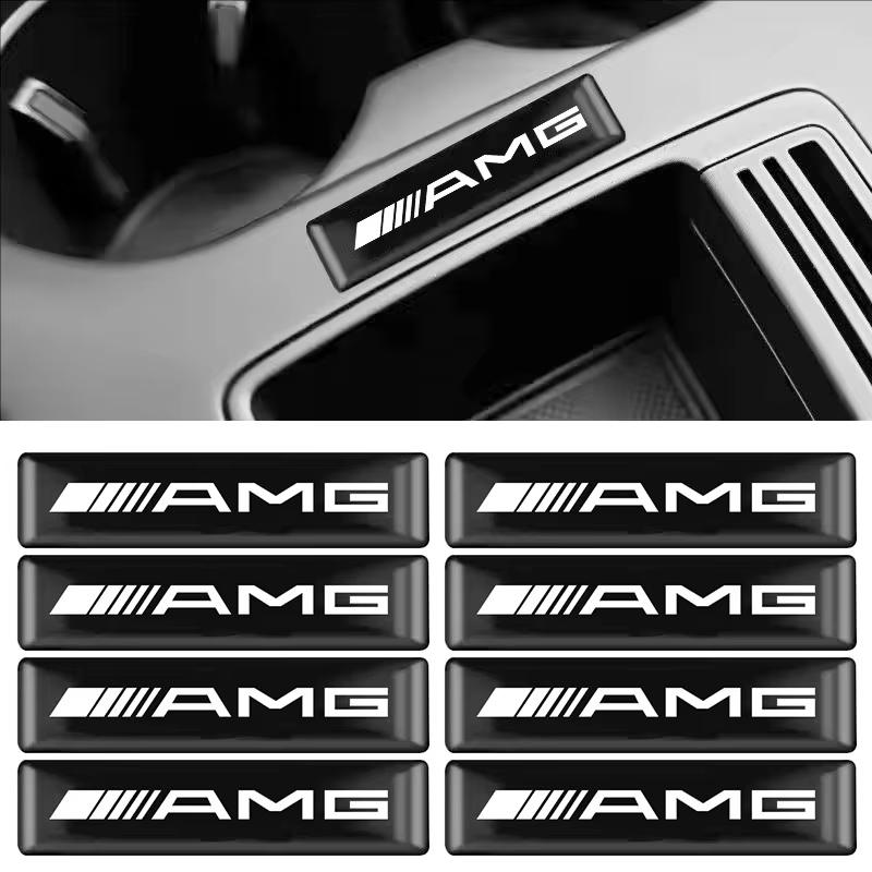 3D Epoxy Car Interior Exterior Decoration Sticker For Mercedes Benz AMG A B C E G CLA W211 W203 W204 C260 E300L A200L GLC30 OT4