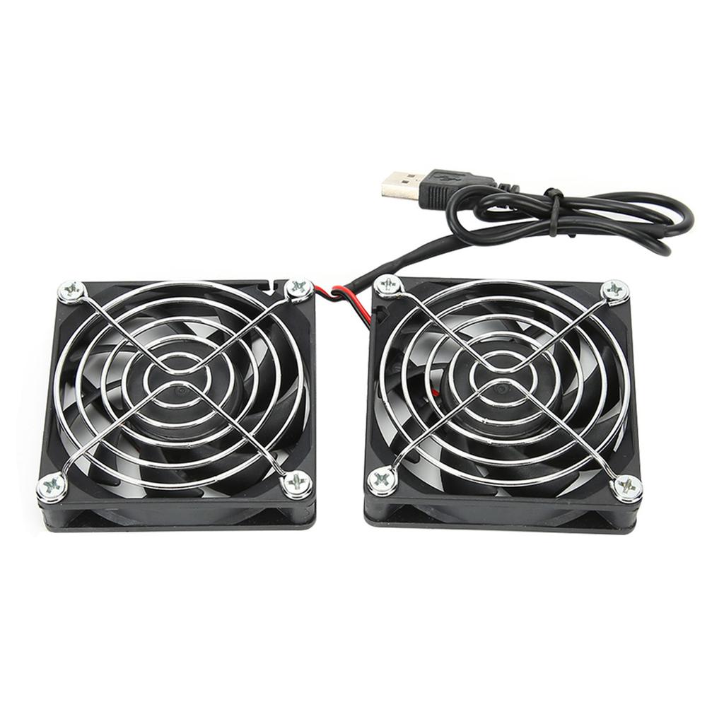 5V USB Power Cooling Dual Fan Router Heat Dissipation Cooler for RTAC68U AC86U EX6200 Tengda AC15