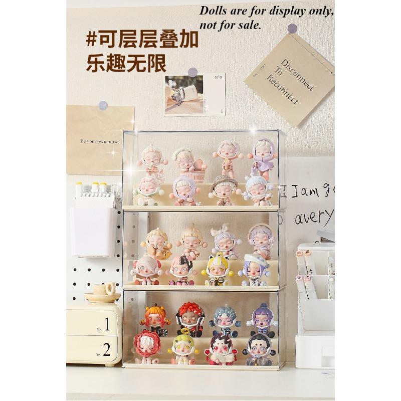 2PC Blind Box Storage Display Stand Acrylic Transparent Lego Hand-made Decoration Display Cabinet  Dust-proof Display Box