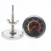 Stainless Steel Metal BBQ Smoker Grill Thermometer Dual Dial Temperature Gauge 10-400℃ Cooking Food Probe Household Kitchen Tool