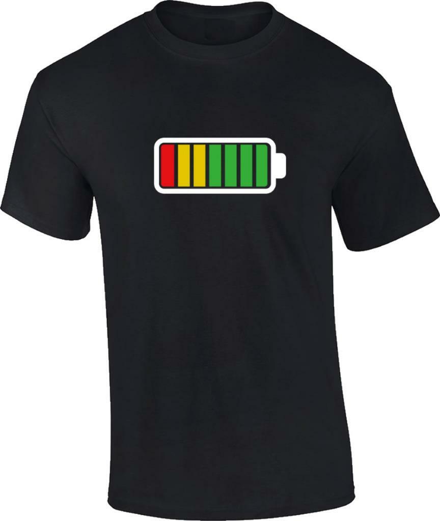 Funny Full Battery Power Mom Dad T-Shirt XL