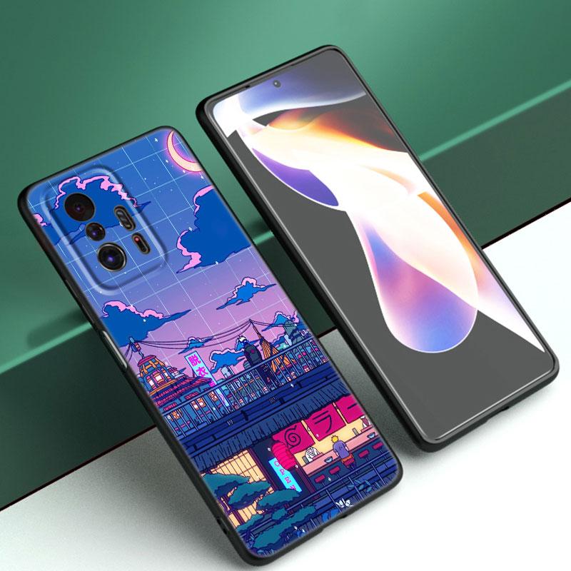 Umělecký Pixel Estetický Obal na Telefon Pro Xiaomi Mi A2 8 9 SE Note 10 10T 11 12 Lite 9T 11T 12S 12T Pro A3 6X 12X Měkký TPU Černý Kryt