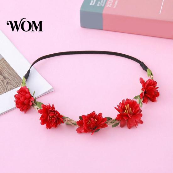 Fairy Style Hairband for Hanfu Flower Headband, Crown, Headpiece, Boho Floral Wreath Headband Hair Accessories Women Wedding Birthday Festival