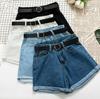 Fashion Women Denim Shorts Crimping High Waist Wide Leg Slim Summer Jeans Shorts Girls Sexy Shorts Pants