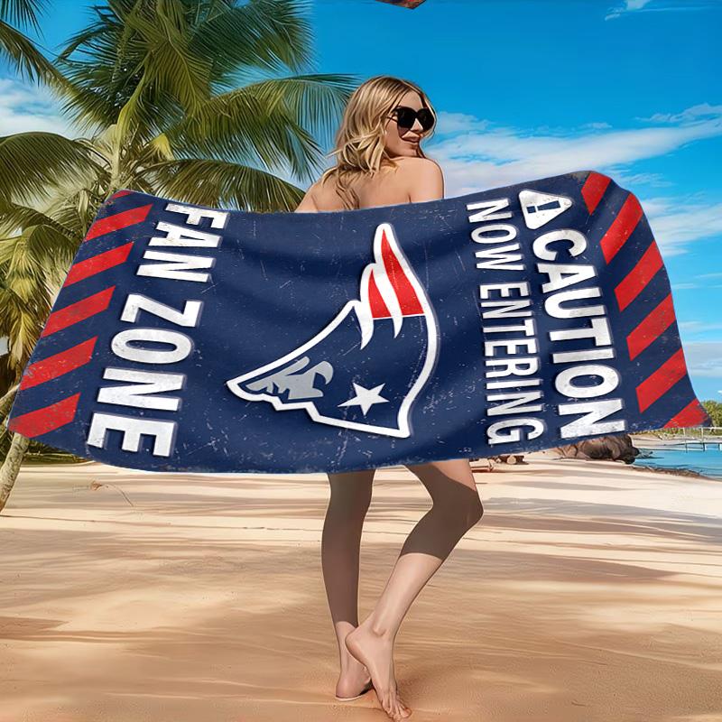 New England Football Team Logo Beach Towel, Quick-drying, Easy to Care for, Suitable for Both Fitness and Beach Vacations,Sports Essential