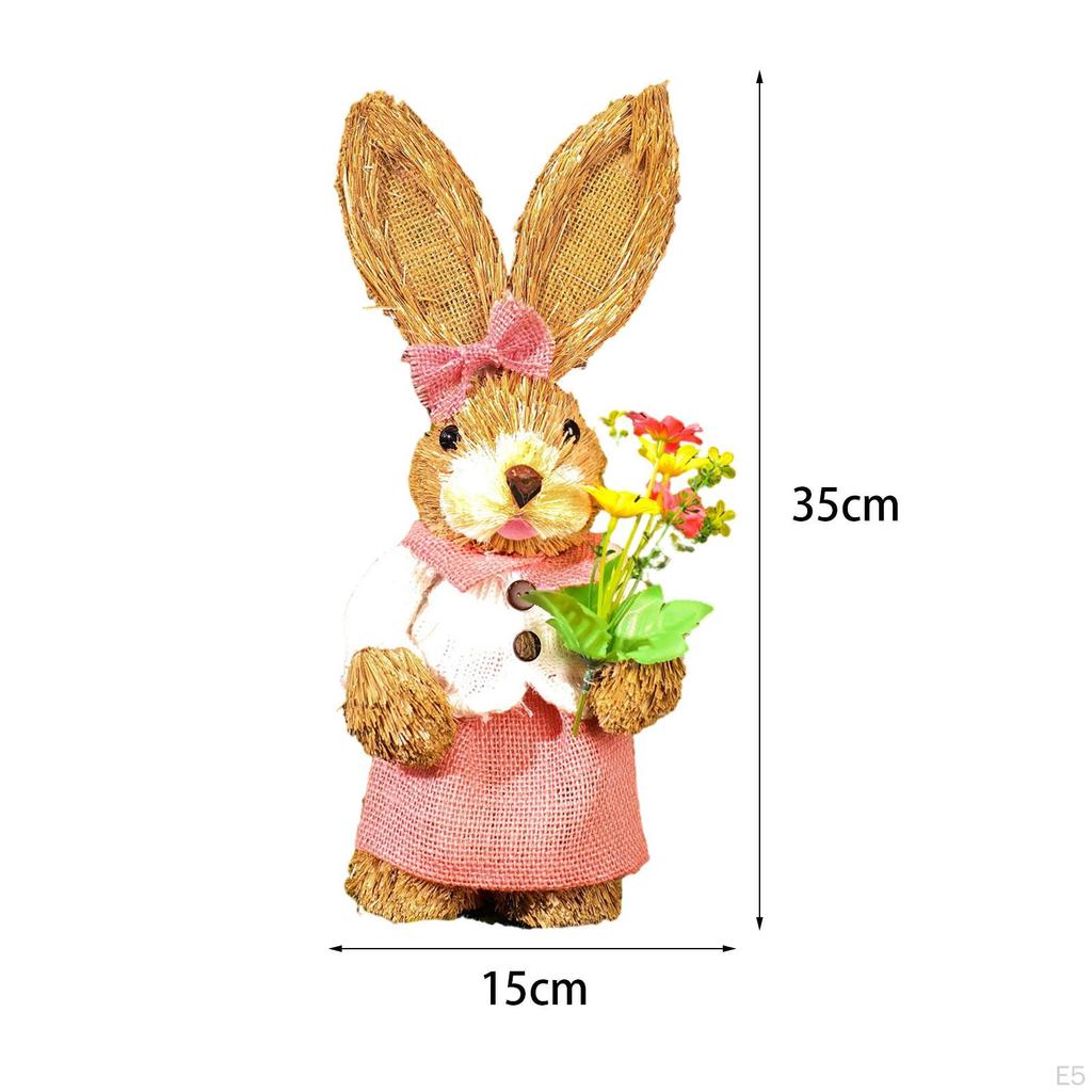 Bunny Figurine, DIY Material Package, Rabbit Statue, Parent Child Cute Easter Gift, Handmade Cartoon
