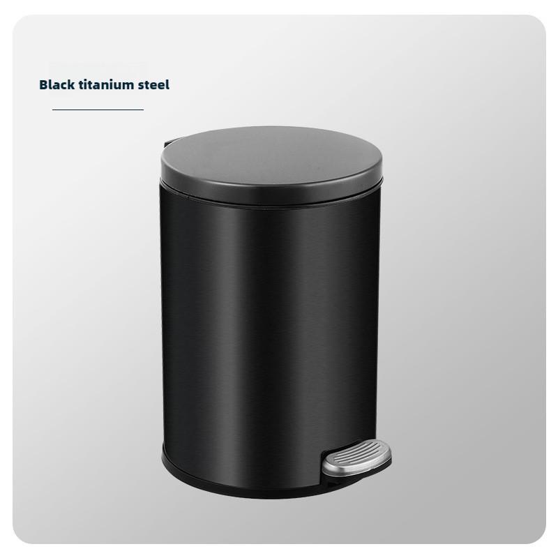 Stainless Steel Garbage Bin Household Foot Pedal Rubbish Storage Basket Kitchen Bathroom Large Capacity Trash Can