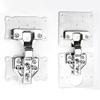 Set of 2 Cabinet Door Hinges Repair Set Includes 1 Hinges Plates and 12 Screws Stainless Steel for Easy Installation