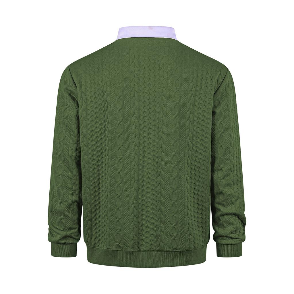 Men's Textured Pullover Hoodie Men's Casual Fashion Long Sleeve Top