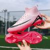 Hot-selling high-top adult men's and women's long nails broken nails football shoes outdoor professional student competition training shoes non-slip