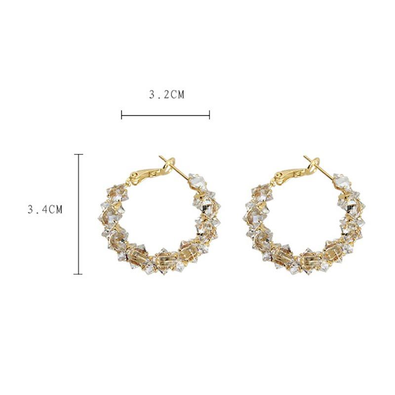 Koreanische Serie Leichter Luxus Fortgeschrittenes Gefühl Super Glänzende Ohrringe für Frauen