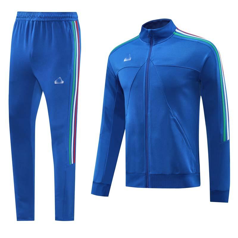 2425 Autumn And Winter Long Pull Paris Football Jersey Appearance Training Jersey Jacket Light Plate No Team Logo Set