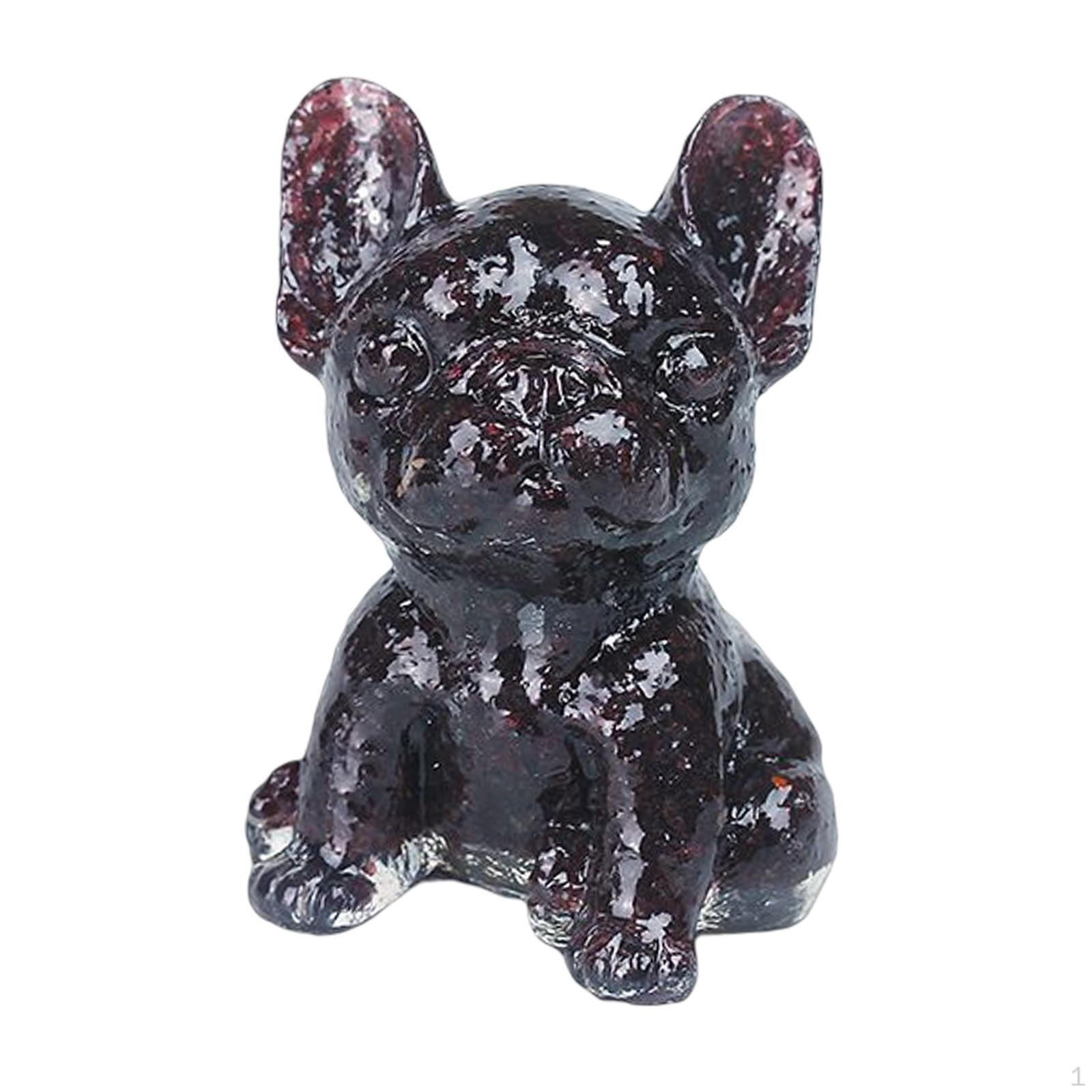 

Adorable Bulldog Sculpture: Charming Pet Dog Decor for Home or Office темно-красного