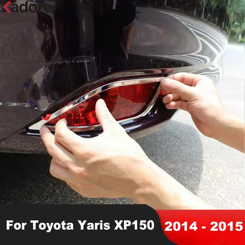 

For Toyota Yaris XP150 Hatchback 2014 2015 Car Rear Fog Light Lamp Cover Trim Tail Foglight Bezel Trims Accessories