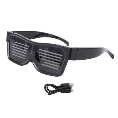 LED Brille Rot Dynamisch Bluetooth APP Steuerung USB Aufladung Intelligente Leuchtbrille für Party Nachtclub Festivals Raves