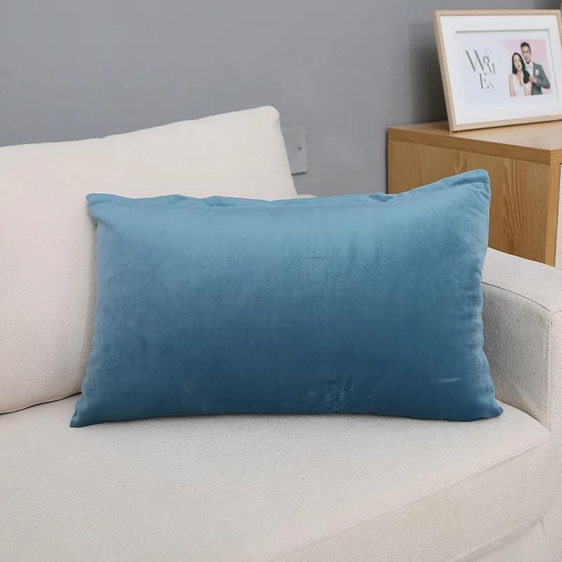 30X50/40X60/60X80CM Velvet Rectangular Throw Pillow Cover Large Size Waist Cushion Cover Decor Home Decorative Pillowcase