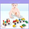 Entzückende Entwicklungsspielzeuge für Kinder Zug LKW Holz Geometrische Blöcke Baby Lernspielzeug
