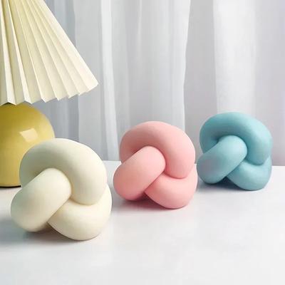 Geometric Shape Candle Silicone Mold Stripe Cylinder Candle Silicone Mould Home Decoration Knot Candle Soap Acrylic PC Mold