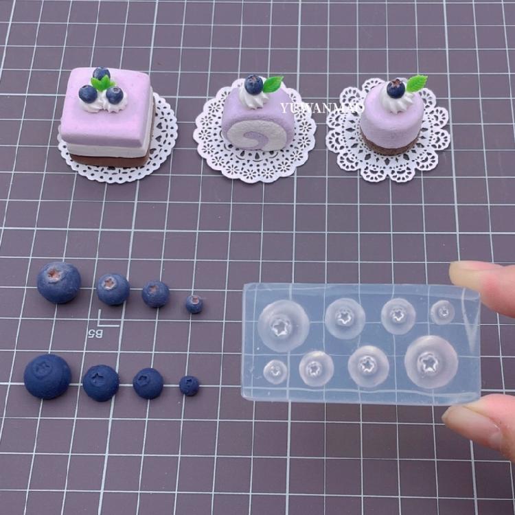 3d Blueberry Candle Silicone Fruit Mold for Cupcake Decorating,Soap,Chocolate
