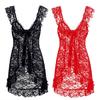 Kobiety Seksowna koronkowa bielizna sukienka Homewear Suknie nocne G String Set Bielizna nocna