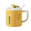 Creative Hand Painted Bird Mug Cute Souvenir Ceramic Cup  Personalized High Looking Couple Water Cup