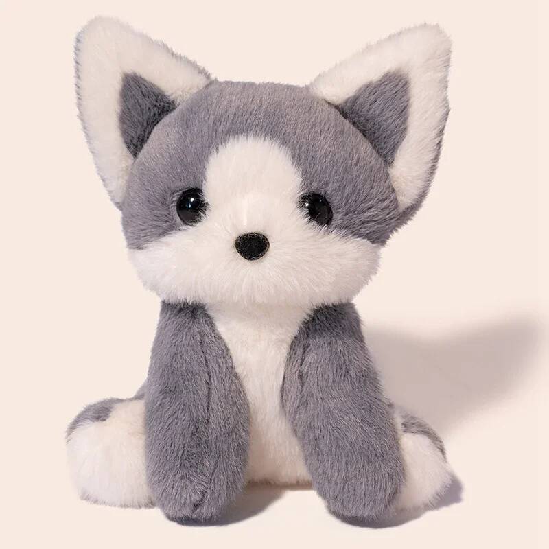 Flauschiger Fuchs Plüschkatzenspielzeug Eichhörnchen Zeichentricktier Baby Begleitpuppe Schreibtischornamente Serie Süßes Geburtstagsgeschenk für Kinder Freunde