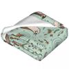 Sea Otters Blanket Cute Animal Travelling Flannel Throw Blanket Warm Soft Living Room Customized Bedspread Gift