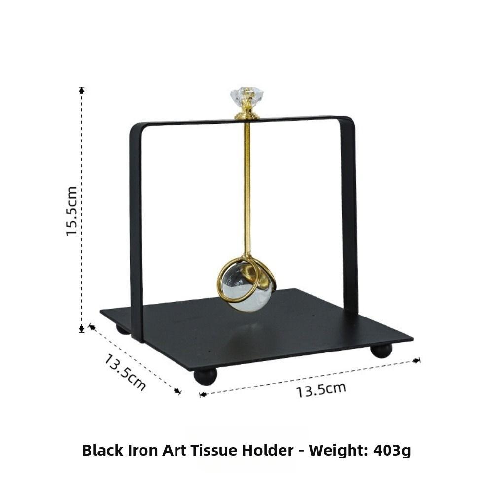 Simulated Gemstone Square Tissue Holder Metal Napkin Holder  For Restaurant Cafe Hotel