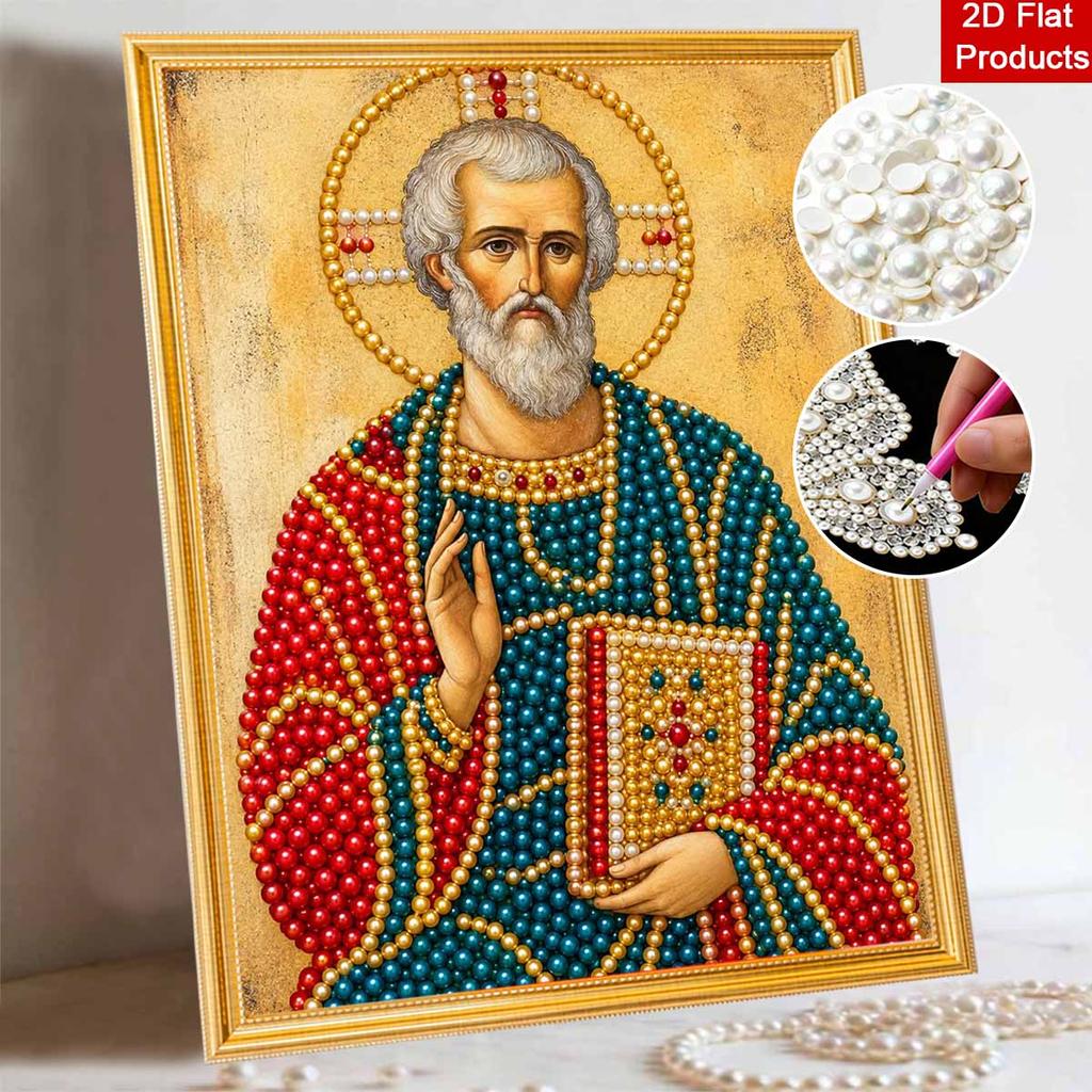 DIY 3D Pearl Diamond Painting Art Set Saint Religious Icon Home Decor Art Set Wall Art