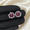 5 Colors Petals Zircon Stud Earrings Are Not Allergic, Exquisite Gifts, Affordable Luxury Goods jewelry Ladies, Everyday Wear