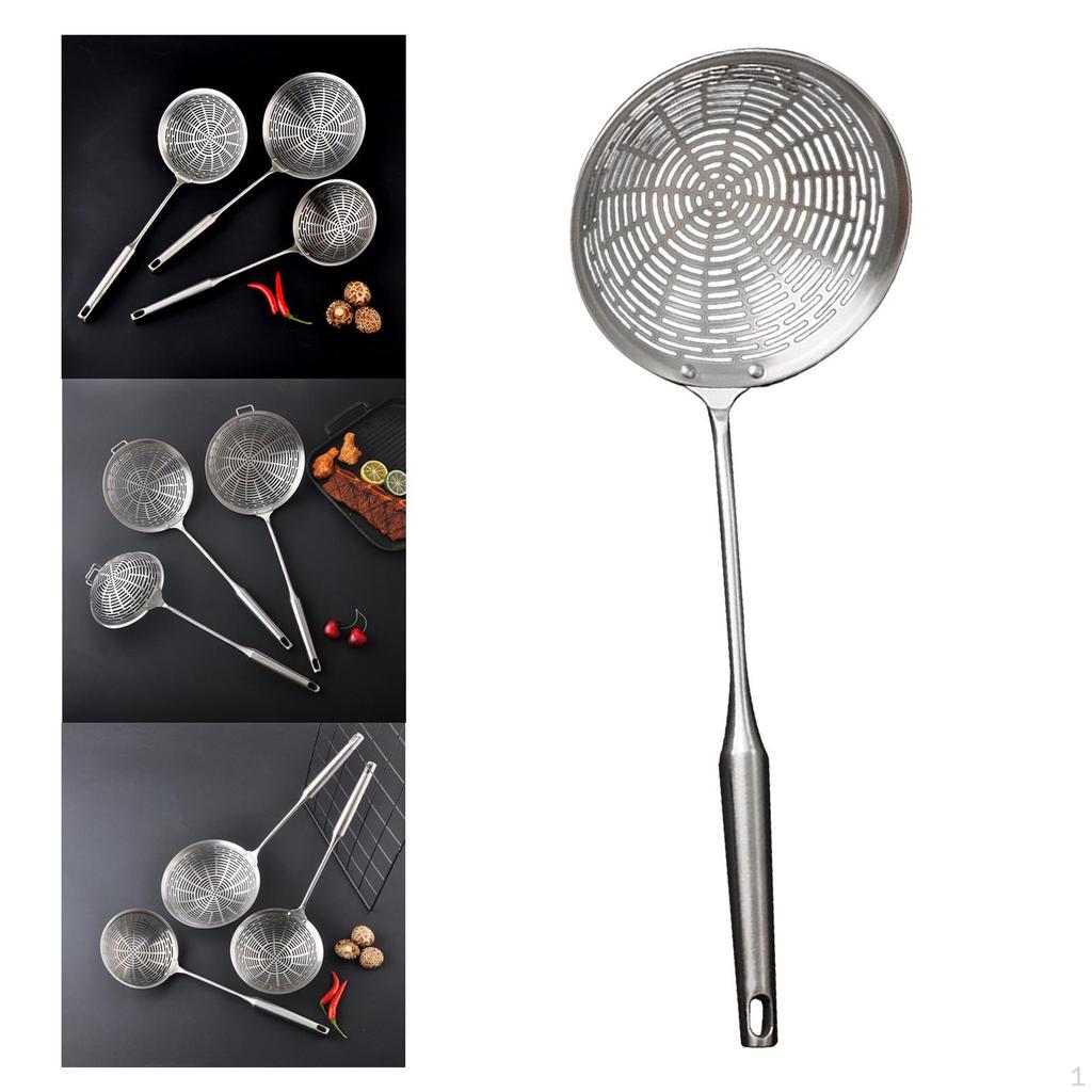 Spider Strainer Cooking Skimmer with Hanging Hole Durable Nonstick Stainless Steel for