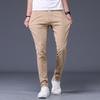 Casual Mens Stretch Cotton Slim Fit Pants For Summer Daily Wear