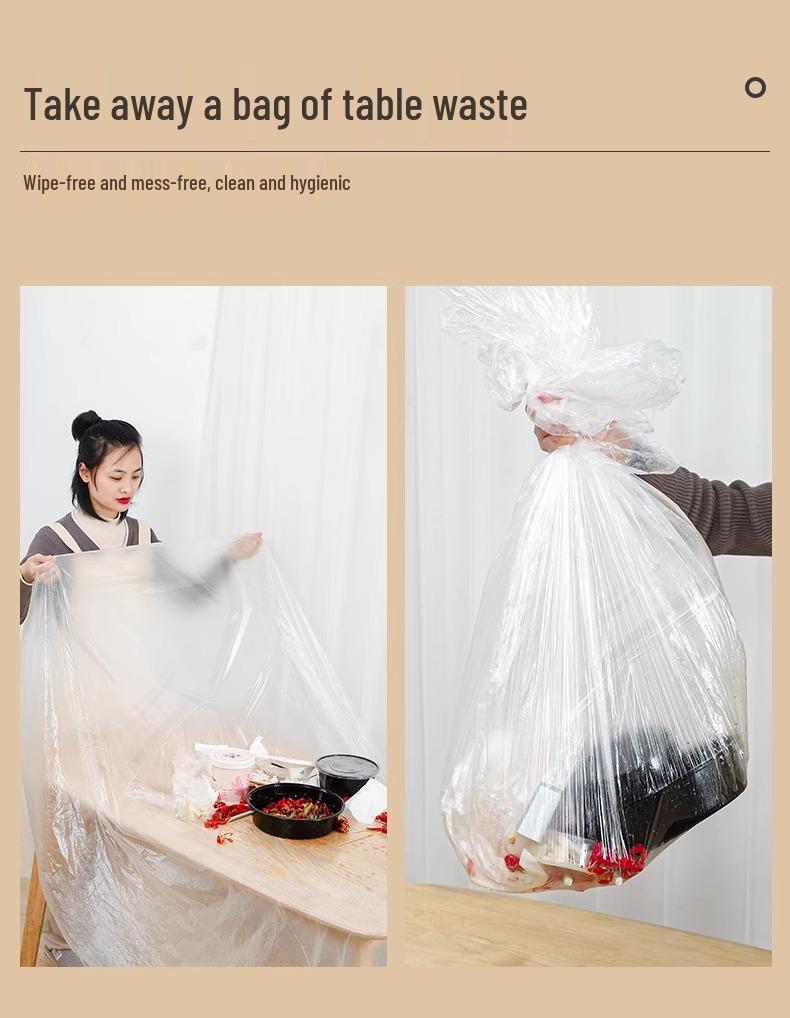 Thickened Disposable Plastic Tablecloth for New Year, Wedding, Banquet, or Round Table