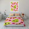 Fruit Pattern Decorative Set Bedding Set with 1 Duvet Cover 2 Pillowcases Single Double King Queen Gift
