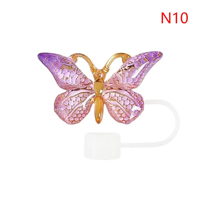 Silicone Butterfly Straw Cap Spill Stopper Heat-Resistant Dust-Proof Water Cup Accessory Straw Plug Cover