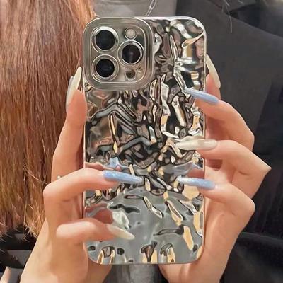 Wrinkled Silver Plating for 15pro Phone Case for IPhone 14promax for Apple Phone Case
