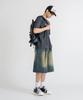 LEMAIN SECOND Bermuda Wide One-Pleat Denim Elastic Shorts [Sand Blue]